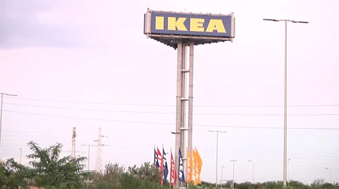 IKEA sign outside Stock Footage 32348886
