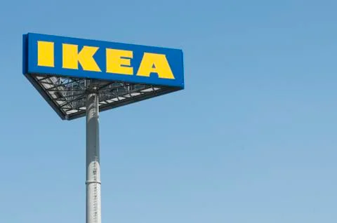 IKEA store pole sign Stock Photos