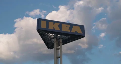 IKEA is a Swedish-founded multinational conglomerate that sells furniture. Video stock 195633217