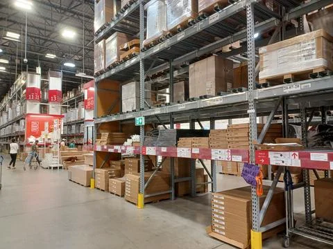 Ikea warehouse department view Foto stock
