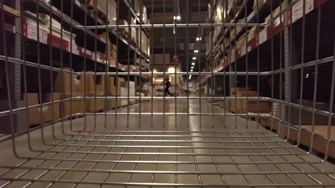 IKEA Warehouse Interior. Walking Through IKEA Warehouse in IKEA Greenwich store, Stock Footage 220411798