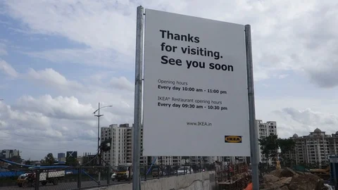 Ikea's first Indian store to open in Hyderbaad in August Stock Footage 92523919