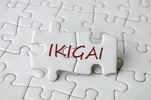 Ikigai text on jigsaw puzzle that represent personal fulfillment and work-l.. Stock Photos