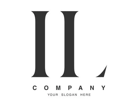 IL logo design. Initial letter i and l serif font style. Creative classic c.. Stock Illustration