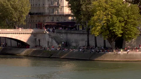 Ile de la Cite, spring time Stock Footage 47533638