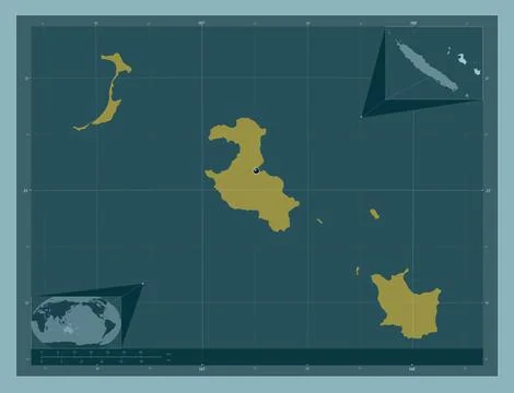 Iles Loyaute, New Caledonia. Solid color shape 스톡 일러스트