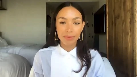 Ilfenesh Hadera is interviewed online for series 'Godfather of Harlem' - 2021 Stock Footage 157436880