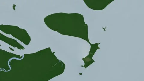 Ilha do Mel State Park in the South Atlantic Ocean on a colored elevation map Ilustración de archivo