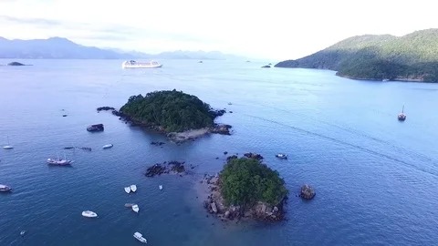 Ilha Grande, Brazil at sunset 01 Stock Footage