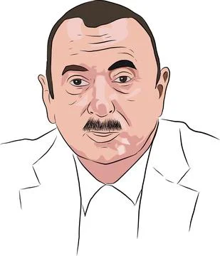 Ilham Aliyev Stock Illustration