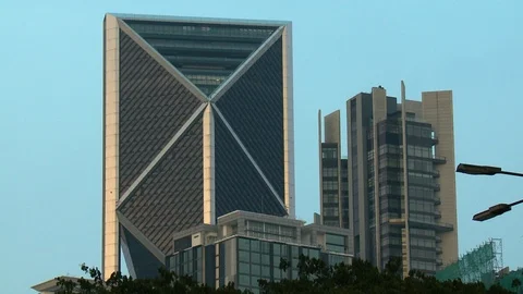 Ilham Tower in Jalan Finjai Stock Footage 114597305