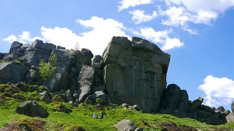 Ilkley Moor view Stock Footage 75302799