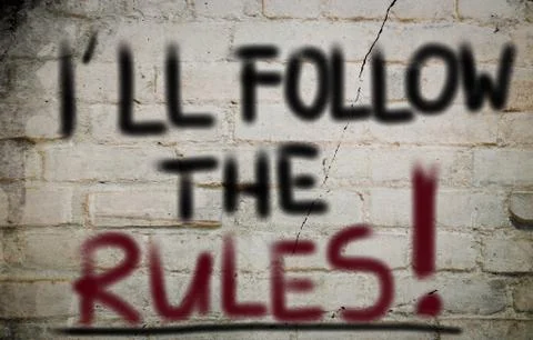 I'll follow the rules concept Stock Illustration