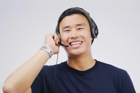 Ill help you sort the problem out. Studio portrait of a handsome young male Stock Photos