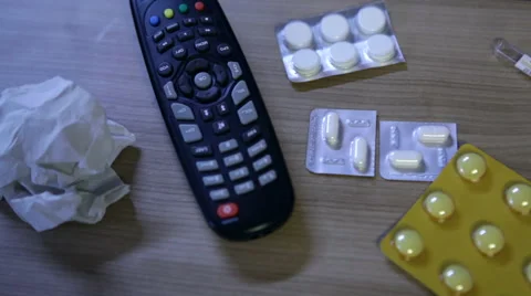 Ill man sleeping Stock Footage 47236096