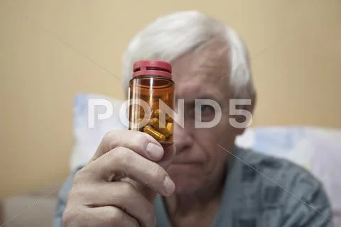Ill Senior With Pills