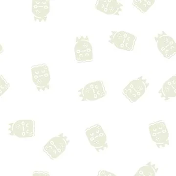 Ill tooth glyph seamless pattern Illustrazione stock