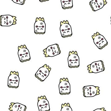 Ill tooth vector seamless pattern Stock Illustration