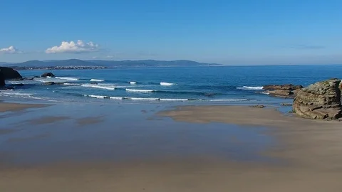 As Illas Beach in Ribadeo, Spain 스톡 동영상 70268433