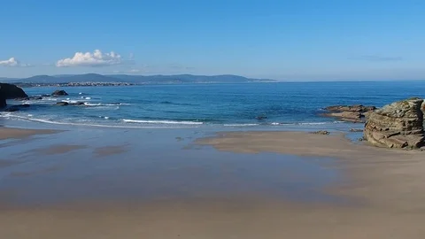 As Illas Beach in Ribadeo, Spain 스톡 동영상 70420583