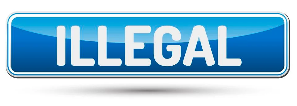 ILLEGAL - Abstract beautiful button with text. Stock Illustration