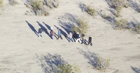 Illegal Border Crossing 1 Stock Footage 78478605