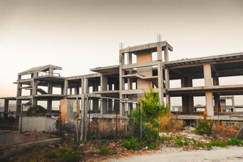 Illegal building in Italy - example of italian abuse architecture (Peschici - Stock Photos