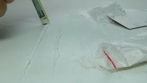 Illegal Cocaine Use Stock Footage 89330361
