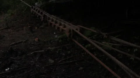 Illegal deforestation in the mountain Stock Footage 62689348