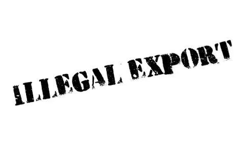 Illegal Export rubber stamp イラスト素材