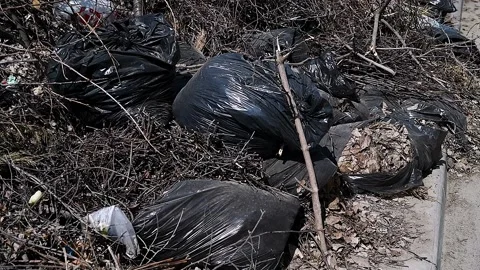 Illegal garbage dump Stockbeeldmateriaal 238470105