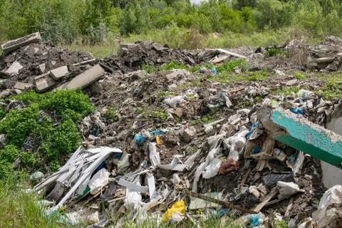 Illegal garbage dumping Stock-Fotos
