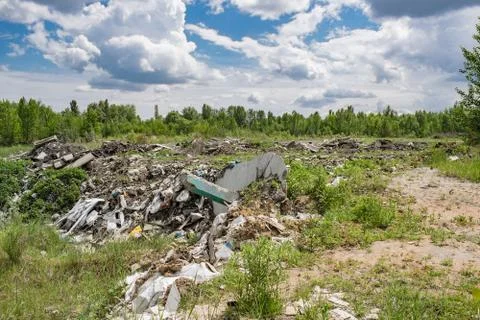 Illegal garbage dumping Stock-Fotos