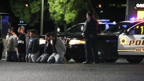 Illegal Immigrants Arrested Night Stock Footage 1895559