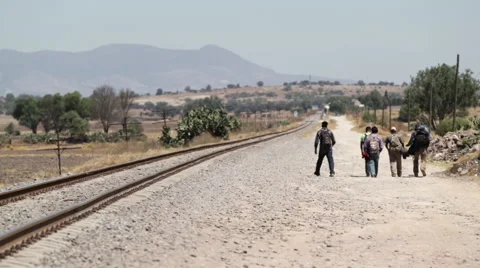 Illegal immigrants in Mexico Stock Footage 61485070