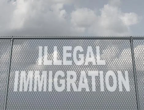 Illegal Immigration Stock Illustration