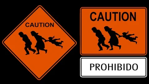 Illegal Immigration Signs Stock Footage 109584006