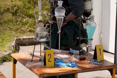 Illegal meth lab Stock Photos