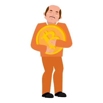 Illegal Miner. Criminal mining. Bitcoin is outlawed. Vector illustration Stock Illustration