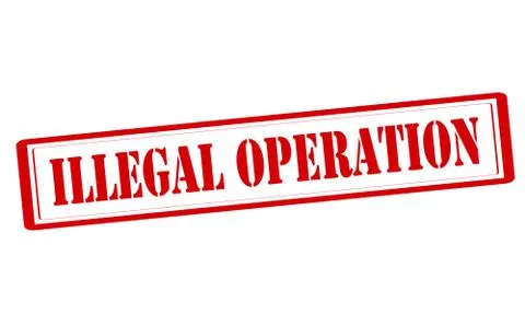 Illegal operation Stock Illustration