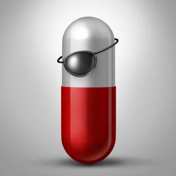 Illegal Pharmaceutical Stock Illustration