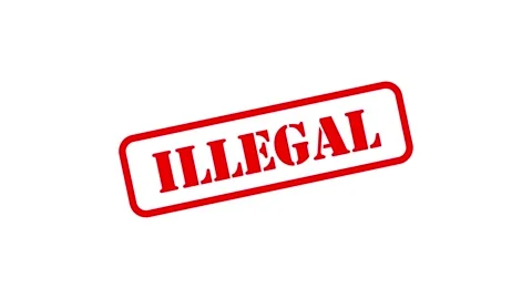 Illegal stamp animated zoom in imprint and shake text on 4k green screen wh.. 動画素材 342743377