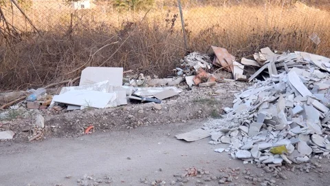 Illegal waste discharge Stock Footage 116069981