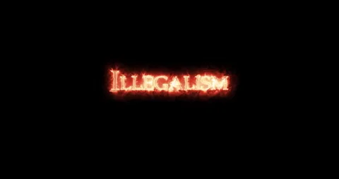Illegalism written with fire. Loop Stock Footage 145871988