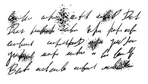 Illegible script. Stock Illustration