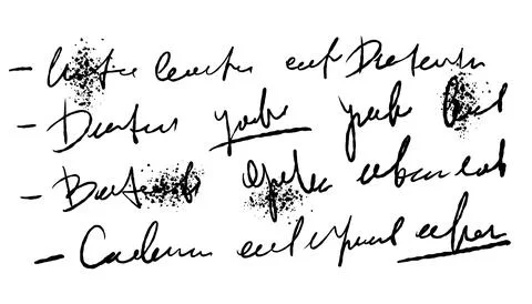 Illegible script. Poetry unreadable text. Stock Illustration