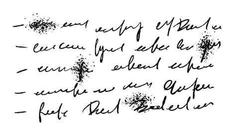 Illegible script. Poetry unreadable text. Stock Illustration