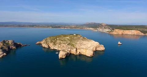 The illes medes at the sight of drone Stock Footage 108577663