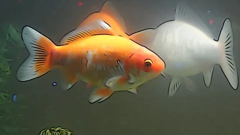Illilstration Goldfish 002 Stock Photos