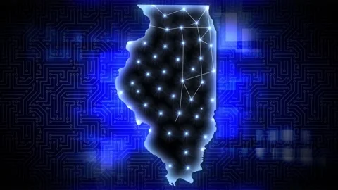 Illinois AI Data Center Network Technology 動画素材 344403578